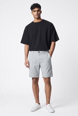 Union Men's Size 36 R Gray Textured Cotton Blend Chino Casual Shorts Preppy